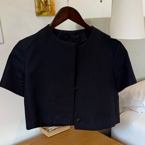 The Row Button Up Cropped Top